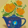 Polish Teapot With Flowers Diamond Painting