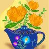 Polish Teapot With Flowers Diamond Painting