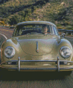 Porsche 356 On The Road Diamond Painting