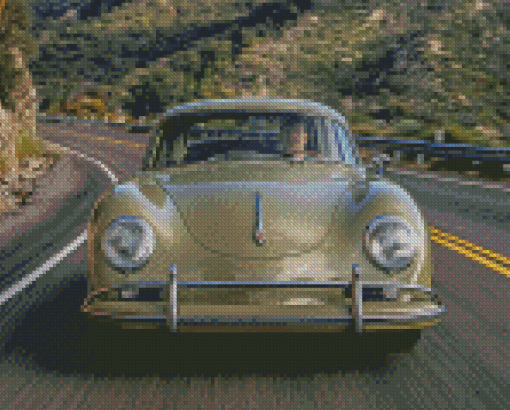 Porsche 356 On The Road Diamond Painting