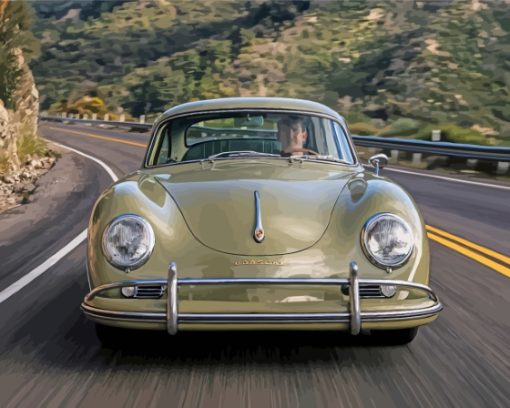 Porsche 356 On The Road Diamond Painting