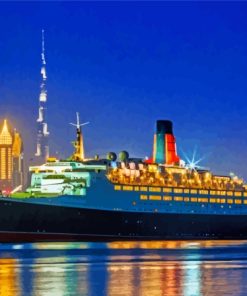 Queen Elizabeth Cruise Ship Diamond Painting