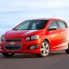 Red Chevrolet Sonic Car Diamond Painting