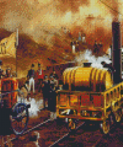 Retro Stephenson Rocket Diamond Painting