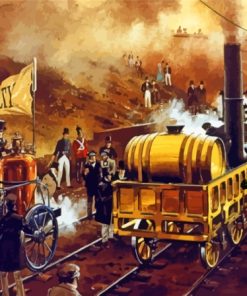 Retro Stephenson Rocket Diamond Painting