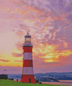 Smeatons Tower England Sunset Diamond Painting