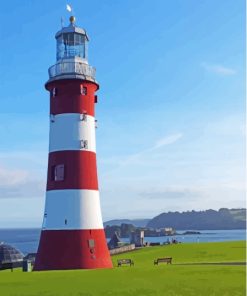 Smeatons Tower Plymouth Hoe Park Diamond Painting