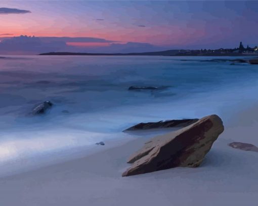 South Wales Coast At Night Diamond Painting