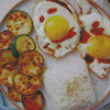 Soy Sauce Fried Egg Diamond Painting