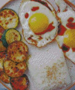 Soy Sauce Fried Egg Diamond Painting