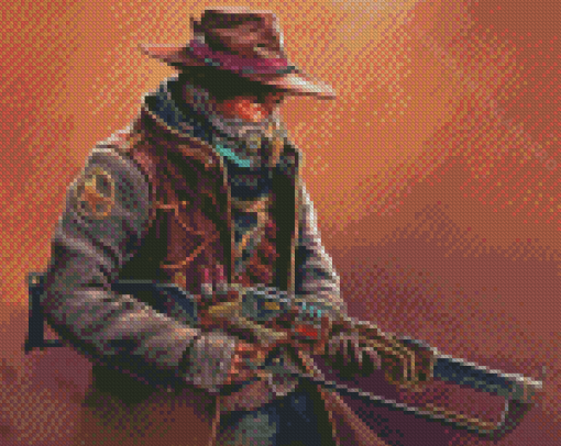 Space Cowboy Warrior Diamond Painting