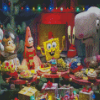 SpongeBob Christmas Celebration Diamond Painting