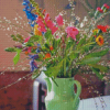 Summer Flowers In Water Jug Diamond Painting