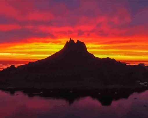 Sunset At Tetakawi Peak San Carlos Diamond Painting