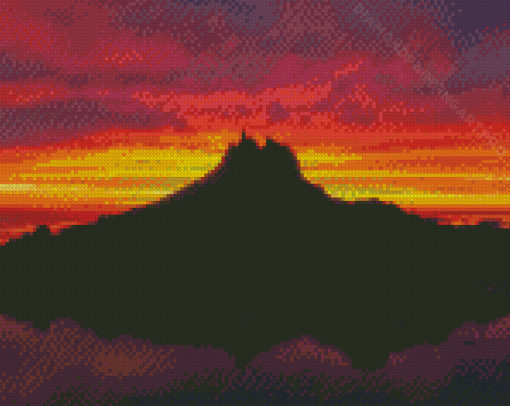 Sunset At Tetakawi Peak San Carlos Diamond Painting