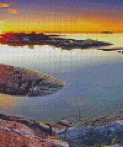 Sunset In Tobermory Diamond Painting