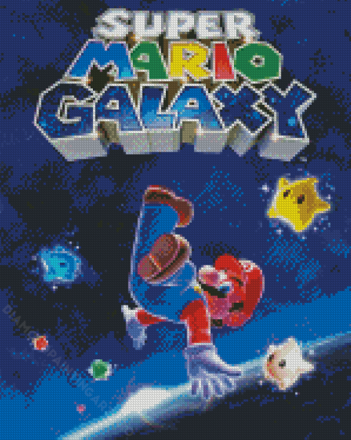 Super Mario Galaxy Poster Diamond Painting