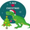 Trex Christmas Dinosaur With Hat Diamond Painting