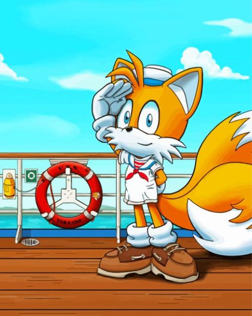 Tails The Hedgehog Anime Diamond Painting