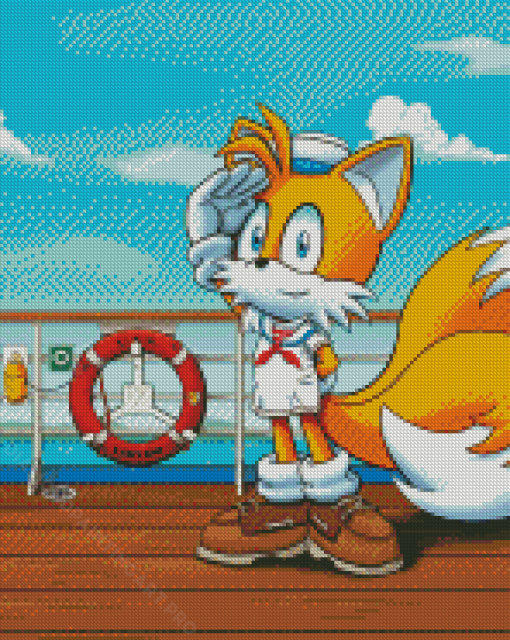 Tails The Hedgehog Anime Diamond Painting