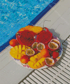 Tasty Fruits In Pool Diamond Painting