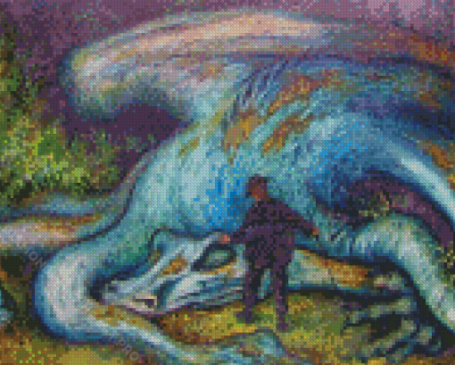 The Ash Land And The Dragon Theodor Kittelsen Diamond Painting