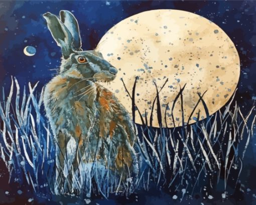 The Hare And Moon Diamond Painting