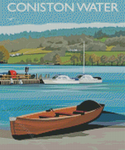 The Lake District Coniston Water Poster Diamond Painting