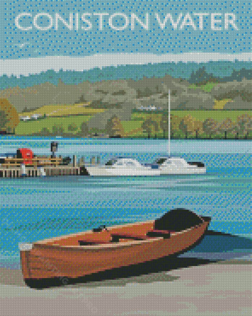 The Lake District Coniston Water Poster Diamond Painting