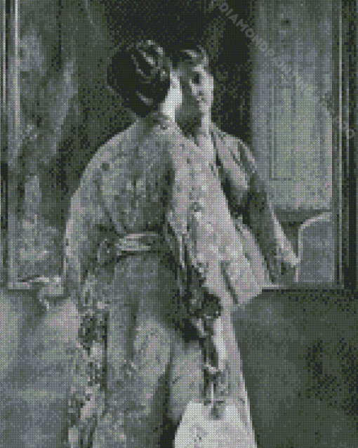 The Japanese Robe By Alfred Stevens Diamond Painting