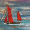 The Thames Sailing Barge Boat Diamond Painting