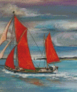 The Thames Sailing Barge Boat Diamond Painting