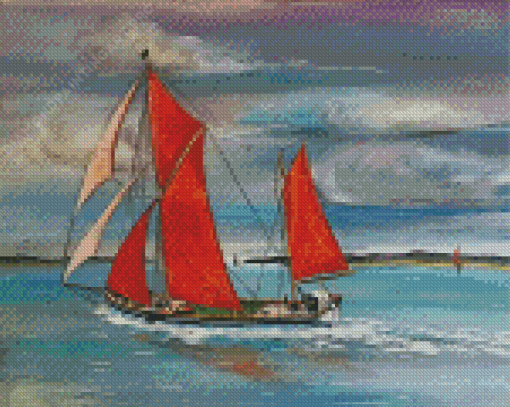 The Thames Sailing Barge Boat Diamond Painting