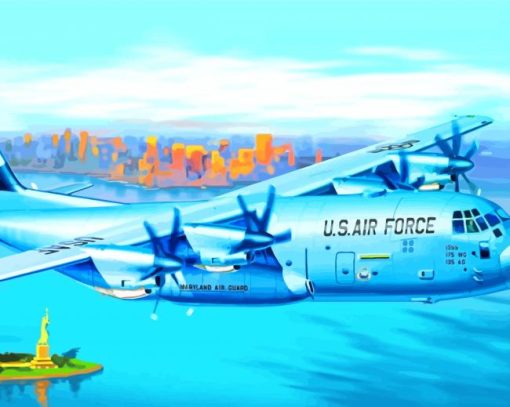 US Lockheed C 130 Plane Diamond Painting