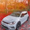 VW Golf 8 Autumn Landscape Diamond Painting