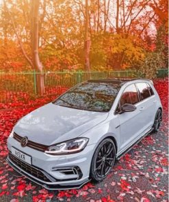 VW Golf 8 Autumn Landscape Diamond Painting