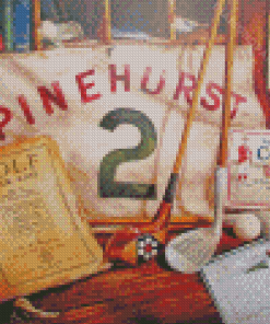 Vintage Pinehurst Poster Diamond Painting