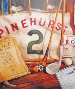 Vintage Pinehurst Poster Diamond Painting