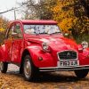 Vintage Red Citroen 2Cv Car Diamond Painting