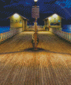 Wales Penarth Pier At Night Diamond Painting