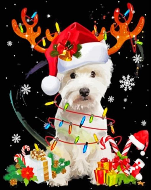 Westie Christmas Diamond Painting