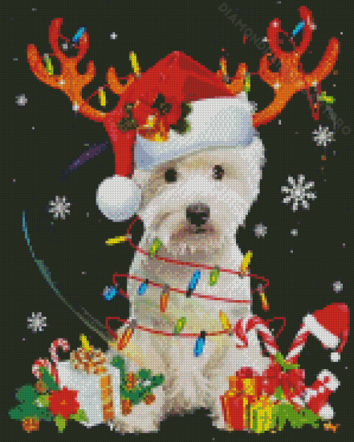 Westie Christmas Diamond Painting