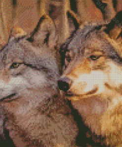 Wolf Couple Diamond Painting