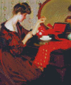 Woman At Dressing Table Diamond Painting