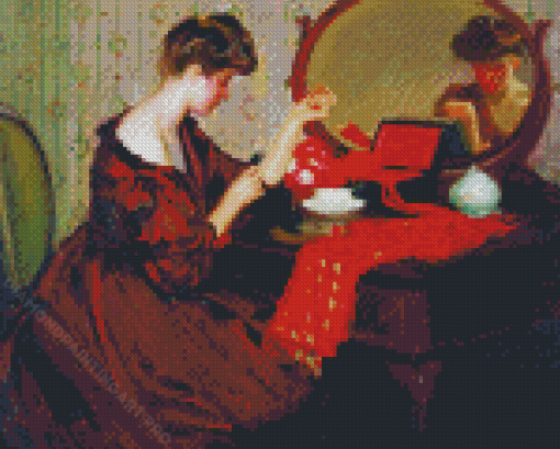 Woman At Dressing Table Diamond Painting