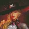 Woman With Hat Diamond Painting