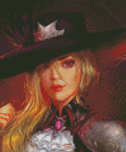 Woman With Hat Diamond Painting