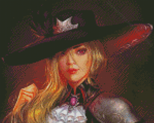 Woman With Hat Diamond Painting