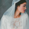 Woman With Lace Wedding Veil Diamond Painting