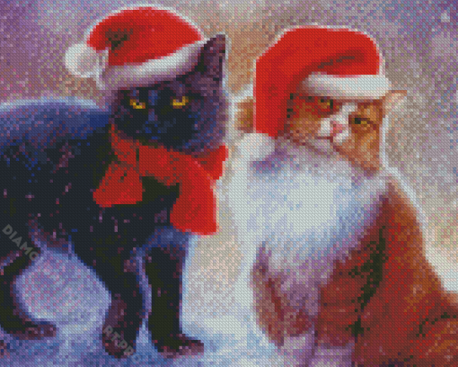 Xmas Cats Diamond Painting